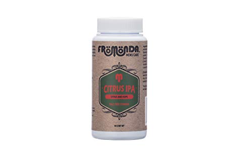 Fromonda Citrus IPA Talc Free Body Powder - All Natural, Citrus & Hops Scent, Travel Size
