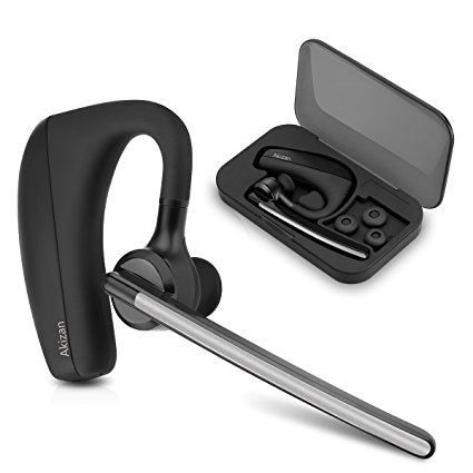Bluetooth Headset, Akizan K10S Wireless Earpiece Hands Free Headphones with Microphone & Carrying Case for Driving,Running, Gym, 10 Hrs Talk Time, Compatible with iPhone Android Cell Phones