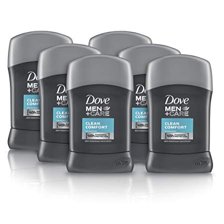 Dove Men Clean Comfort Anti-Perspirant Deodorant Stick, 50 ml, Pack of 6