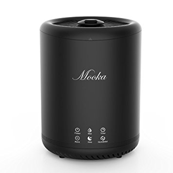 Mooka Air Humidifiers, Ultrasonic Cool Mist Humidifiers With 4L Large Capacity, Touch Button Control, Sleep Mode, Timers, Ajustable Mist Level for Large room, Baby Room
