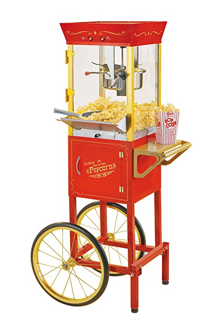 Nostalgia CCP510 53-Inch Tall Commercial 6-Ounce Kettle Popcorn Cart