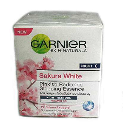 Garnier Sakura White Pinkish Radiance Sleeping Essence Night Restore Cream 50ml