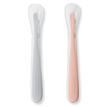 Skip Hop Easy-Feed Spoons - Grey/Soft Coral