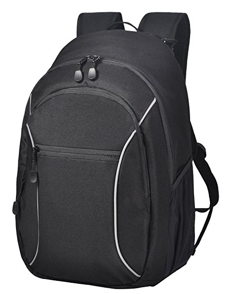 MIER 24 Can Lunch Backpack Insulated Backpack with Cooler for Picnic, Hiking, Travel, Beach, Park or Day Trips, Leakproof, Black