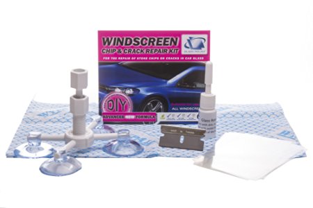 Windshield Repair Kit, Chip and Crack DIY Repair, Remove Bullseyes, Stars, Flowe and Chip from Car Windshields