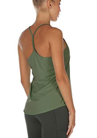 icyzone Workout Tank Tops for Women - Athletic Exercise Yoga Tops Open Back Strappy Running Shirts