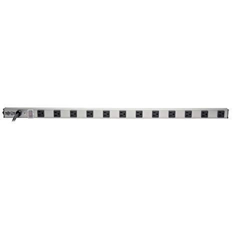 Tripp Lite 12 Outlet Surge Protector Power Strip, 15ft Long Cord, Metal, (SS361220)
