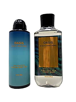 BATH AND BODY WORKS OASIS FOR MEN DUO GIFT SET - Cooling Body Mist and 3-in-1 Hair, Face & Body Wash- FULL SIZE