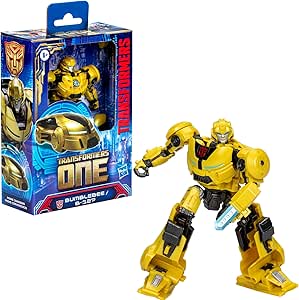 Transformers: One Prime Changer Bumblebee (B-127) 5-Inch Robot Action Figure, Interactive Toys for Boys and Girls Ages 6 and Up