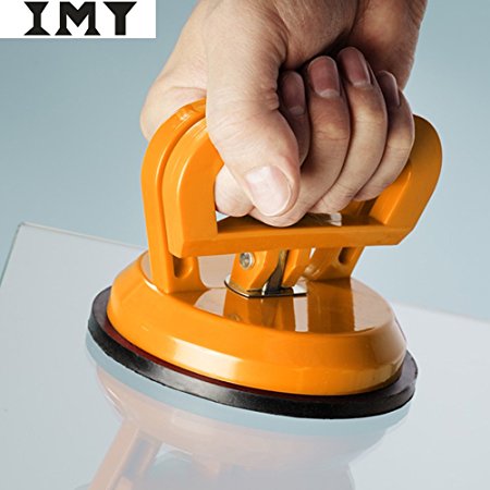 IMT Vacuum Suction Cup Glass Lifter 4.5" Car Dent Puller, Vacuum Lifter for Glass/Tiles/Mirror/Granite Lifting, Dent Remover Gripper Sucker Plate, Double Handle Locking