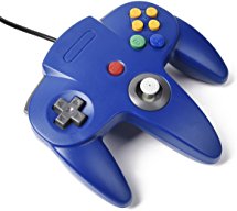 Game Controller Diswoe Wired Controllers  for Nintendo 64- Blue