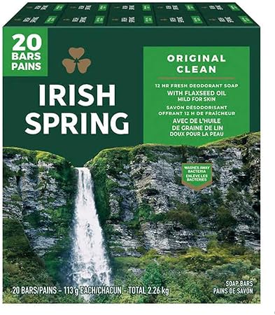 Irish Spring Deodorant Soap Original Scent - 20 ct