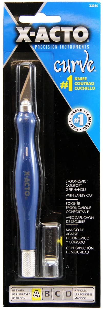 ELMERS X-Acto Curve Knife with Cap, Blue (X3035Q)