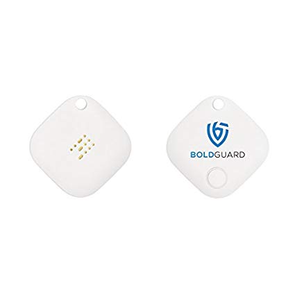 Boldguard Tracking Device - Bluetooth Smart Personal Anti-Theft Tracking Device - Square - Perfect for Men, Women, Kids, and Valuables (White)