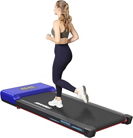 Under Desk Treadmill Quiet, 2 in 1 Walking Pad Treadmill Under Desk for Office Home Use, Portable Desk Treadmill with Remote Control, LED Display for Walking and Jogging