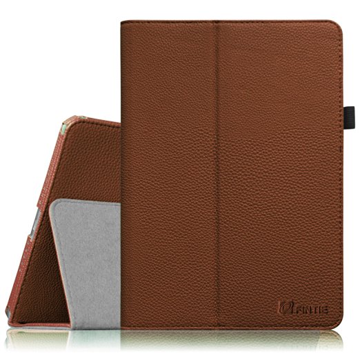 Fintie iPad Air 2 Case [Corner Protection] - Slim Fit Leather Folio Case with Smart Cover Auto Sleep / Wake Feature for Apple iPad Air 2 (iPad 6) 2014 Model, Brown