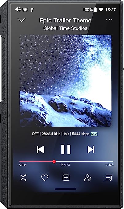 Fiio M11S Hi-Res MP3 Music Player with Dual ES9038Q2M, Android 10 Snapdragon 660, 5.0inch, Lossless DSD/MQA, 5G WiFi/Apple Music/Tidal/ Music 4.4mm 2.5mm/3.5mm/4.4mm Black