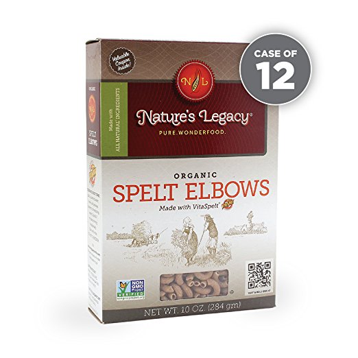 Nature's Legacy Organic Whole Spelt Elbow (Case of 12 - 10oz)