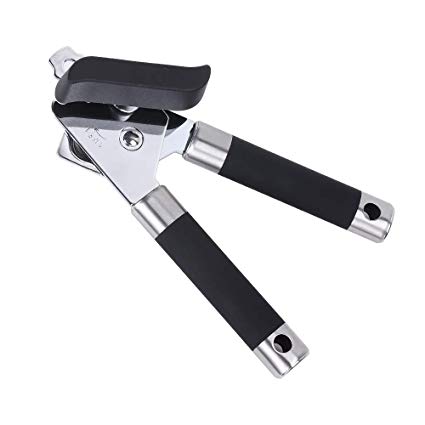 Choppie Can Opener Manual, Heavy Duty Stainless Steel Can Opener, Top Rated Can Opener Manual and Easy Crank, Durable Handle Held Can Openers for Kitchen, Can Opener with Soft Grip and Non Slip Handle