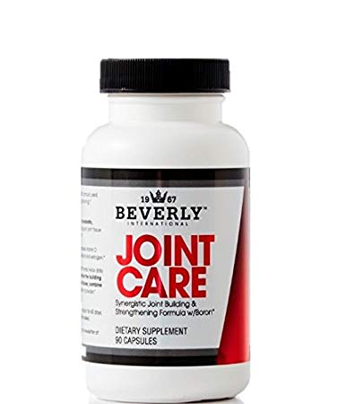 Beverly International Joint Care, 90 Capsules. Providing Athletes with Relief of Stiff, achy Joints Since 2001. 3-Stage Collagen-Building Formula with glucosamine, chondroitin, MSM, hyaluronic Acid.