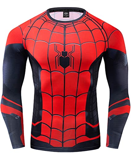 GYMGALA Endgame Thanos Spider-Man Ant-Man Quantum Shirt Sport and Casual Shirt 3D Compression Shirt