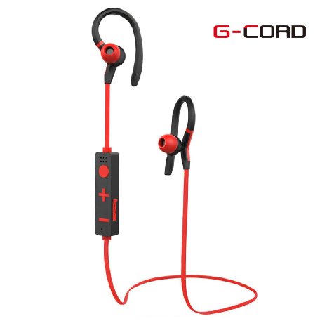 G-Cord Bluetooth 40 Headphones Sweat-Proof Wireless Stereo Sport Headsets Earbuds for iPhone iPad Samsung Galaxy Tablet and Other Bluetooth Enabled Devices