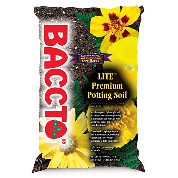 Michigan Peat 1440 Baccto Lite Premium Potting Soil, 40-Quart