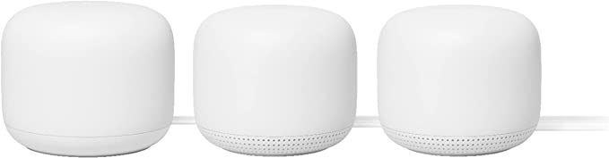 Google Nest WiFi - AC2200 (2nd Generation) Router and Add On Access Point Mesh Wi-Fi System (3-Pack, Snow)