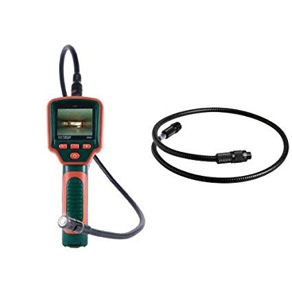Extech BR80 Video Borescope Inspection Camera with BRC-EXT Extension Cable for BR80