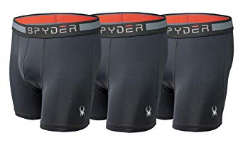 Spyder Men's Boxer Briefs Performance Sports Underwear 3 Pack
