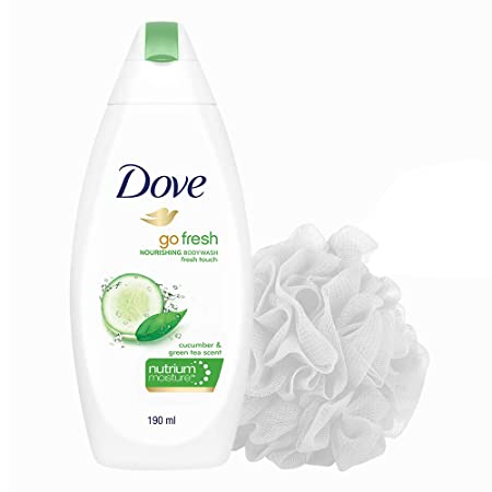 Dove Go Fresh Nourishing Body Wash 190 ml with Free Loofah