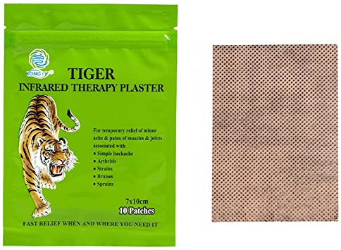 KONGDY Pain Relief Patch 100 Pieces/10 Bags Hot Patch Tiger Chinese for Bone Pain Relief,Capsicum Plaster Emporary Relief for Back/Neck/Knee Joints