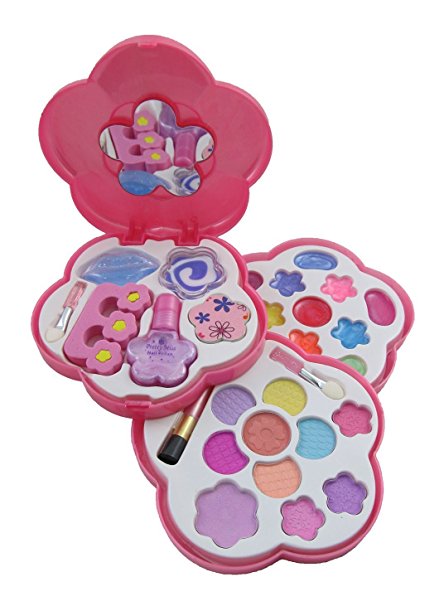 Petite Girls Play Cosmetics Set - Fashion Makeup Kit for Kids