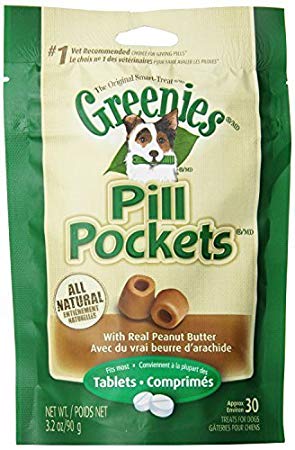 Canine Greenies Pill Pockets Peanut Butter Tablet, 3.2-Ounce by The Nutro Company