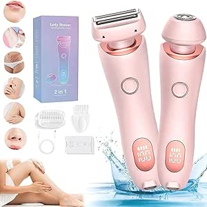 Modira Shaver, Modira Mermaid Shaver, Electric Razors for Women, Rechargeable Womens Electric Shaver for Legs with Detachable Head Cordless Wet Dry Use (Pink)