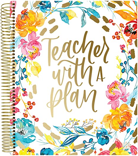 bloom daily planners Undated Academic Year Teacher Planner & Calendar - Lesson Plan Organizer Book (9" x 11") - Teacher with a Plan