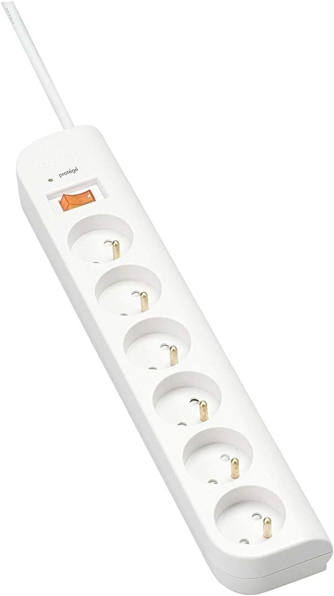 Belkin F9E600fr1M Parafoudre 6 prises avec cordon 1M Blanc