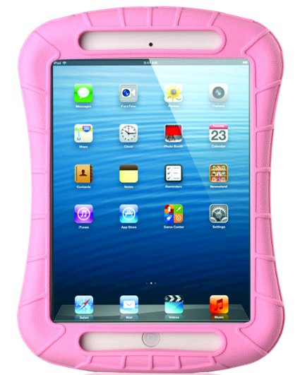 iPad Mini Case, iXCC Shockproof Silicone Protective Case Cover for iPad Mini, Mini 2, Mini 3 and iPad Mini Retina Models - Pink