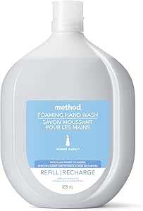 Method Foaming Hand Soap Refill, Biodegradable Formula Reloads Foam Hand Wash Bottle, Sweet Water Scent, 828 mL