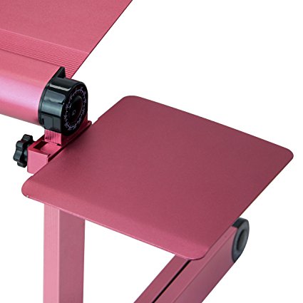 SOJITEK Pink Mousepad Attachable to Folding Laptop Notebook Tray Book Stand - DOES NOT INCLUDE LAPTOP STAND