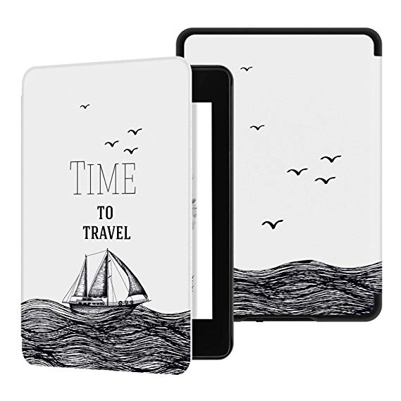 Ayotu Water-Safe Case for Kindle Paperwhite 2018 - PU Leather Smart Cover with Auto Wake/Sleep - Fits Amazon All-New Kindle Paperwhite Leather Cover (10th Generation-2018)，K10 The Time to Travel