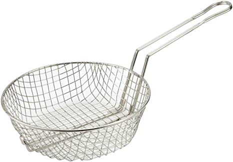 Winco Culinary Basket, 10-Inch Diameter, Coarse Mesh