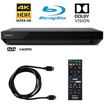 Sony 4K Ultra HD Blu Ray Player with 4K HDR and Dolby Vision   6FT HDMI Cable - (UBP-X700)