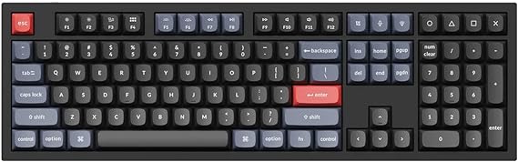 Keychron Q6 Full Size Custom Mechanical Keyboard, Wired RGB Backlight QMK/VIA Programmable Macro, Hot Swappable Gateron G Pro Brown Switch for Mac Windows Linux (Carbon Black)