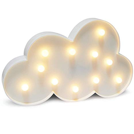 Cloud Night Light, 3D Cloud Shape Desk Lamp White Romantic Night Light For Kids