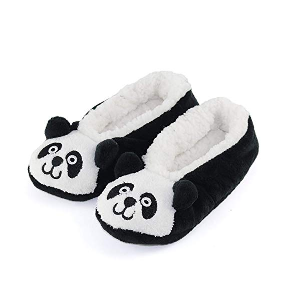 Womens Warm Cozy and Lovely Animal Non-Skid Knit Indoor Home Floor Slippers Socks for Adults Girls