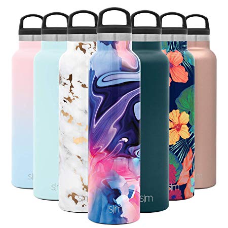 Simple Modern 24oz Ascent Water Bottle - Hydro Vacuum Insulated Tumbler Flask w/Handle Lid - Double Wall Stainless Steel Reusable - Leakproof Pattern: Dreamcicle