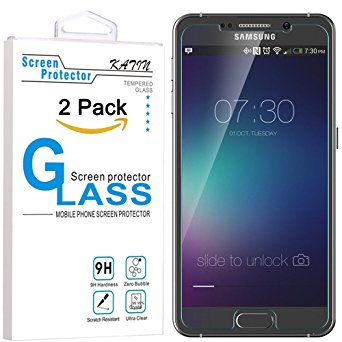 Galaxy Note 5 Screen Protector - KATIN [2-Pack] Samsung Galaxy Note 5 Premium 9H Tempered Glass [ 3D Touch Compatible 2.5D Round Edge ] with Lifetime Replacement Warranty