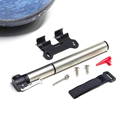 ADeroace Aluminum Alloy Bicycle Mini tire Pump Tool fits Presta and Schrader Accurate Inflation Portable Suit for Balls,Electric,Road,Mountain and BMX Bikes,high Pressure 120 PSI,Includes Mount Kit