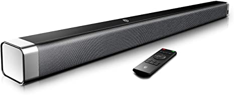 Bomaker Soundbar TV, Potenza 80W 110dB, Barra Soundbar 2.0 Canali Bluetooth 5.0, Altoparlante Hi-Fi Suono Surround 3D per Home Cinema, 4 Modalità di Audio EQ, Ottico/Aux/USB, ODINE Ⅰ